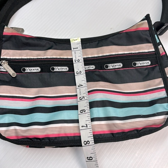 LeSportsac Classic Hobo Multi Colour Stripes Crossbody Bag - Picture 12 of 14